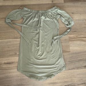 Absolutely Olive Green Off-Shoulder Top